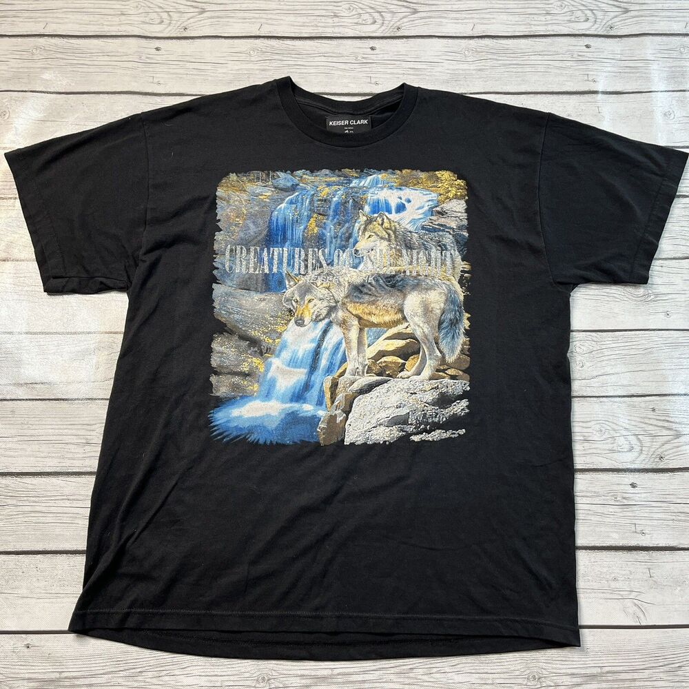 Keiser Clark VINTAGE CREATURES OF THE NIGHT WOLF TEE - Size: XL